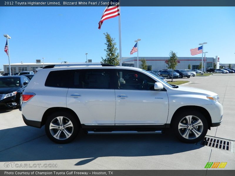 Blizzard White Pearl / Sand Beige 2012 Toyota Highlander Limited