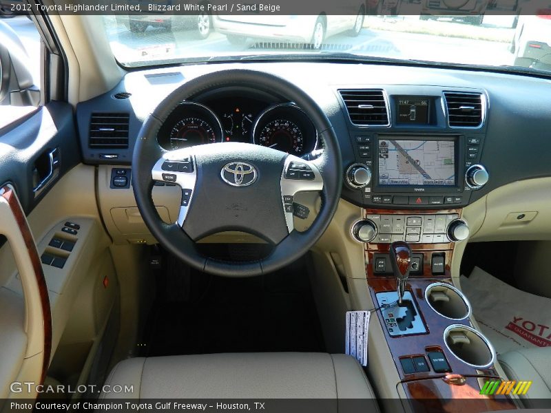 Blizzard White Pearl / Sand Beige 2012 Toyota Highlander Limited