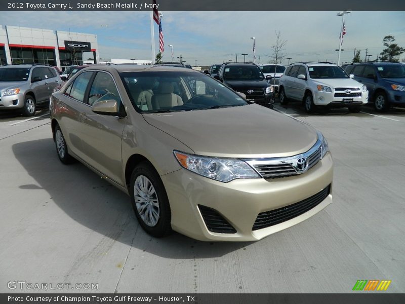 Sandy Beach Metallic / Ivory 2012 Toyota Camry L