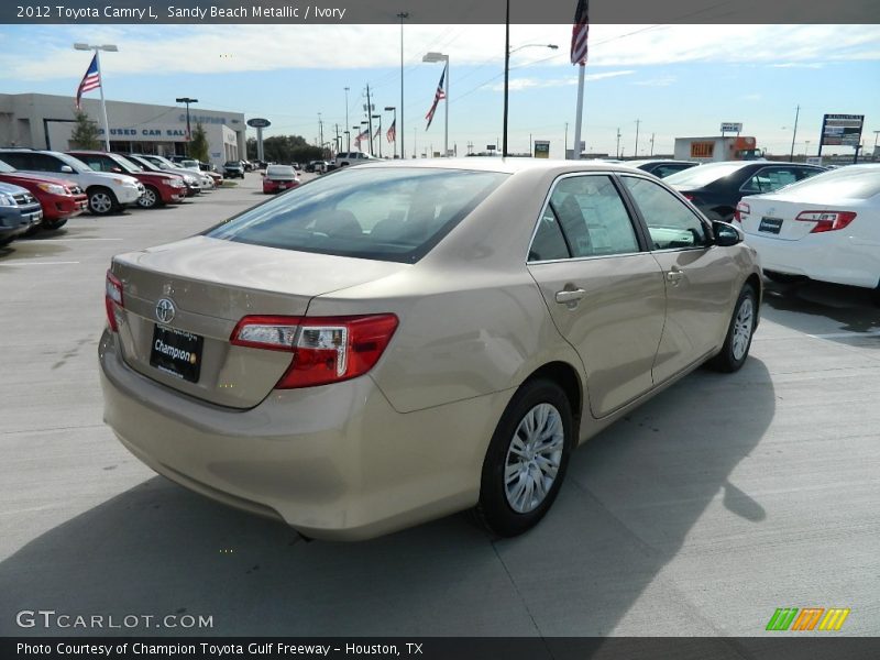 Sandy Beach Metallic / Ivory 2012 Toyota Camry L