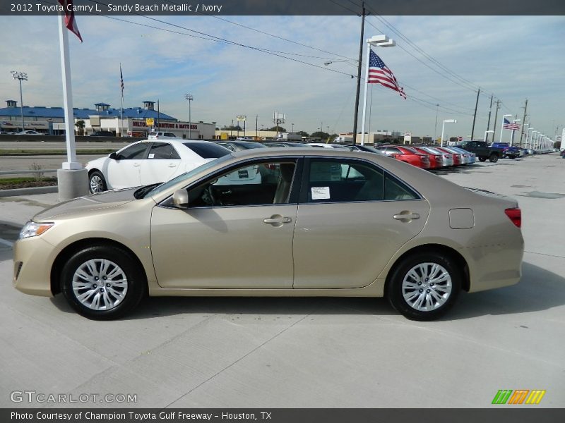 Sandy Beach Metallic / Ivory 2012 Toyota Camry L