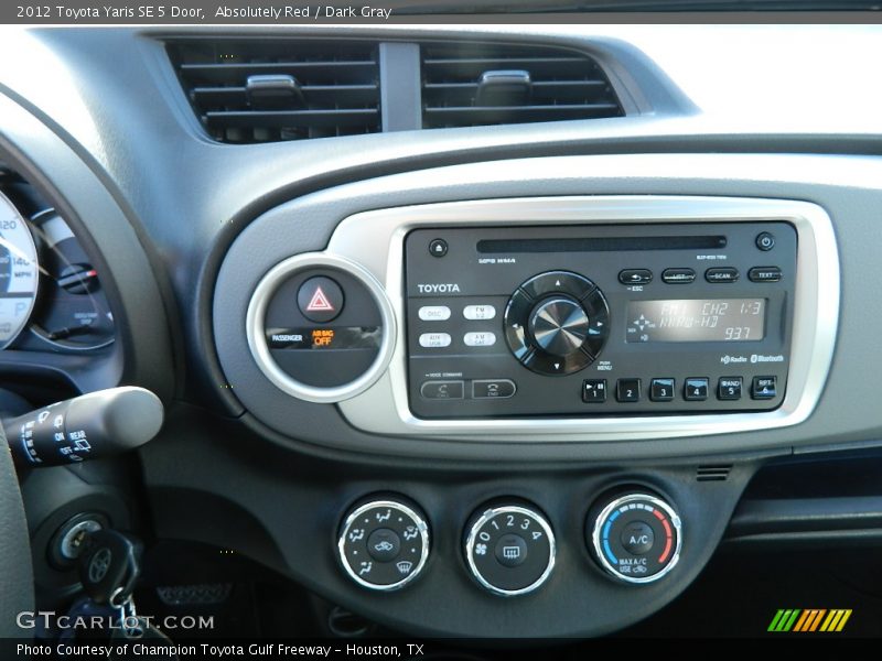 Absolutely Red / Dark Gray 2012 Toyota Yaris SE 5 Door