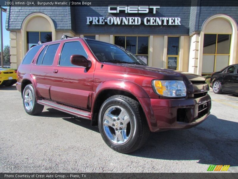 Burgundy Metallic / Stone Beige 2001 Infiniti QX4