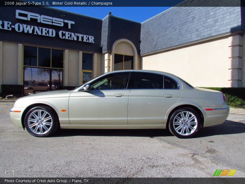 Winter Gold Metallic / Champagne 2008 Jaguar S-Type 3.0