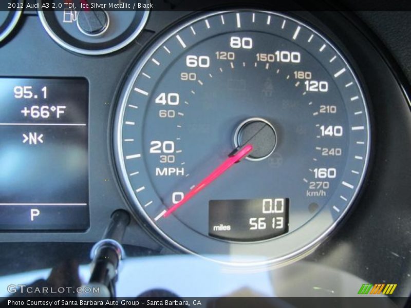Ice Silver Metallic / Black 2012 Audi A3 2.0 TDI