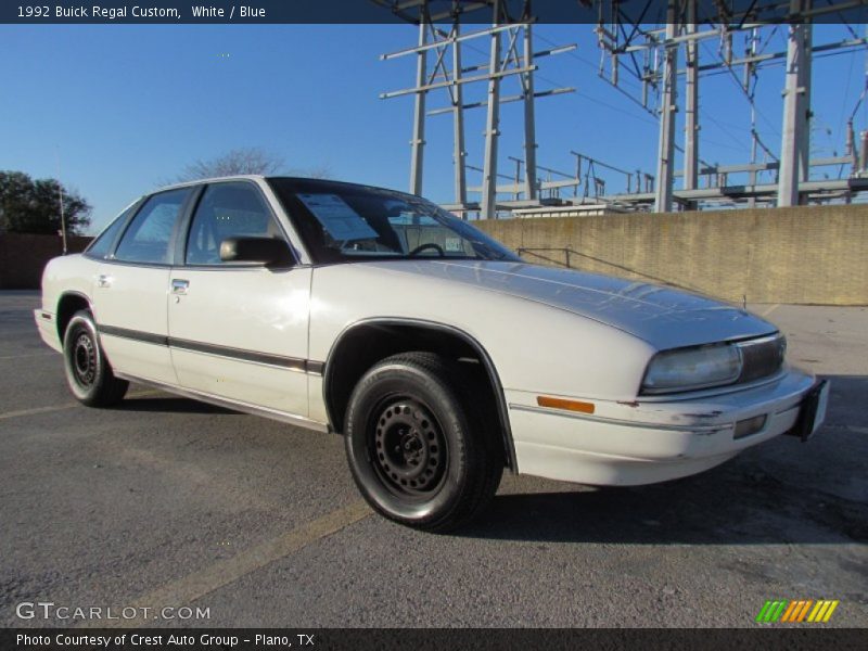 White / Blue 1992 Buick Regal Custom