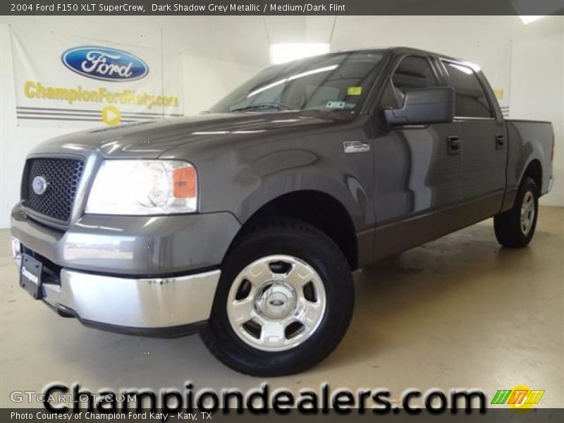 Dark Shadow Grey Metallic / Medium/Dark Flint 2004 Ford F150 XLT SuperCrew