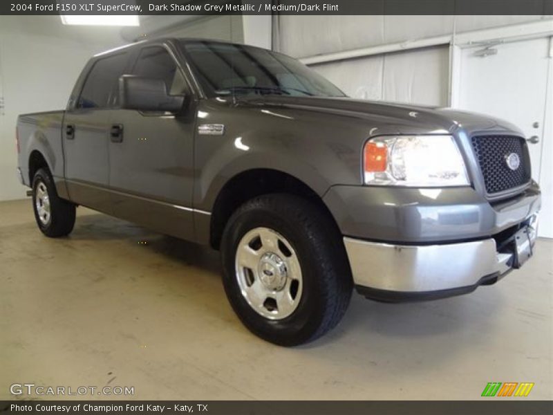 Dark Shadow Grey Metallic / Medium/Dark Flint 2004 Ford F150 XLT SuperCrew