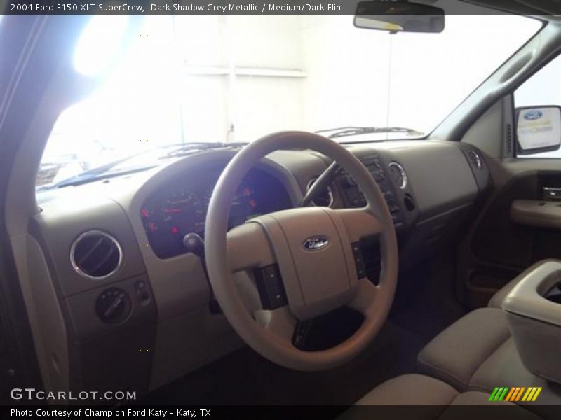 Dark Shadow Grey Metallic / Medium/Dark Flint 2004 Ford F150 XLT SuperCrew