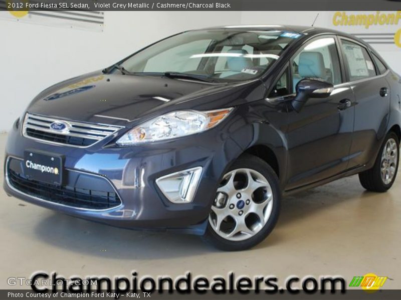 Violet Grey Metallic / Cashmere/Charcoal Black 2012 Ford Fiesta SEL Sedan