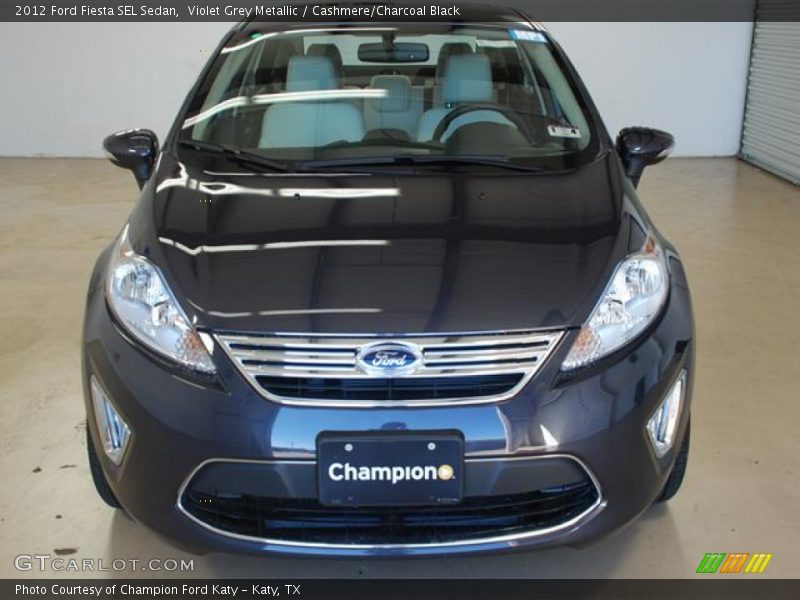 Violet Grey Metallic / Cashmere/Charcoal Black 2012 Ford Fiesta SEL Sedan