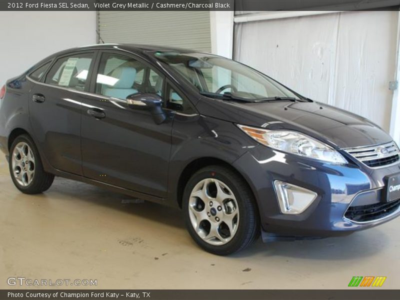 Violet Grey Metallic / Cashmere/Charcoal Black 2012 Ford Fiesta SEL Sedan