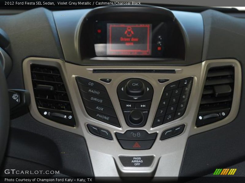 Violet Grey Metallic / Cashmere/Charcoal Black 2012 Ford Fiesta SEL Sedan