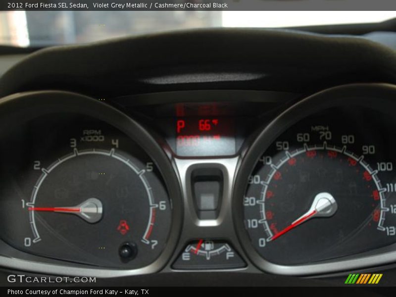 Violet Grey Metallic / Cashmere/Charcoal Black 2012 Ford Fiesta SEL Sedan
