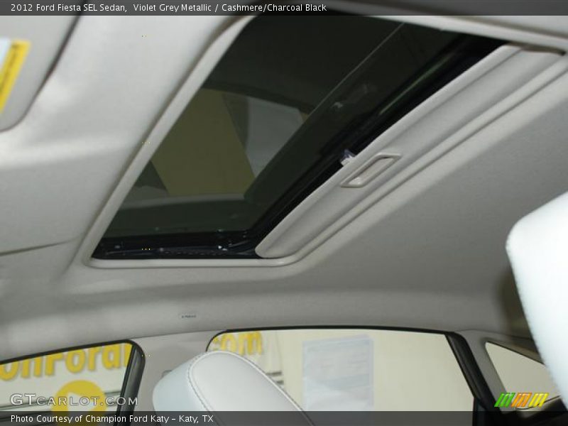 Violet Grey Metallic / Cashmere/Charcoal Black 2012 Ford Fiesta SEL Sedan