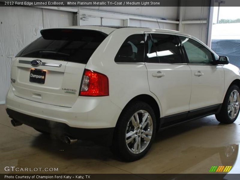 White Platinum Metallic Tri-Coat / Medium Light Stone 2012 Ford Edge Limited EcoBoost