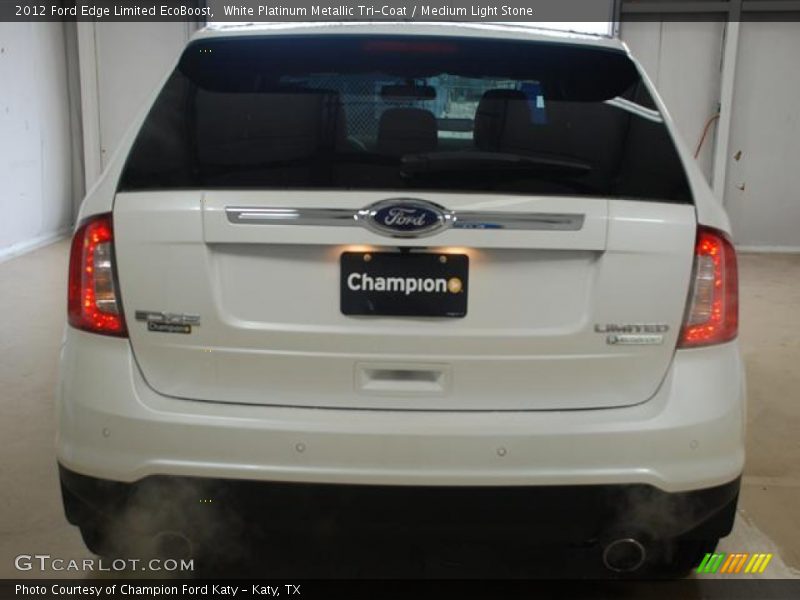 White Platinum Metallic Tri-Coat / Medium Light Stone 2012 Ford Edge Limited EcoBoost