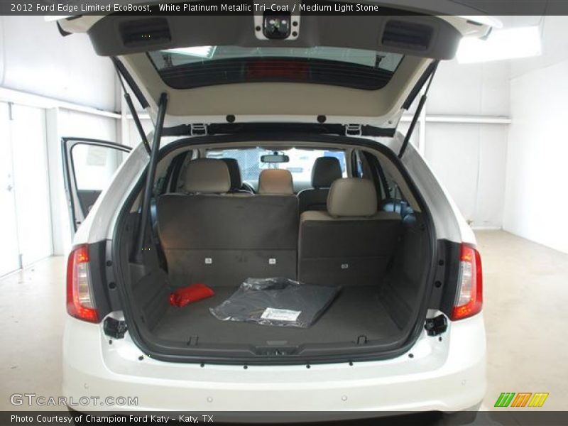 White Platinum Metallic Tri-Coat / Medium Light Stone 2012 Ford Edge Limited EcoBoost