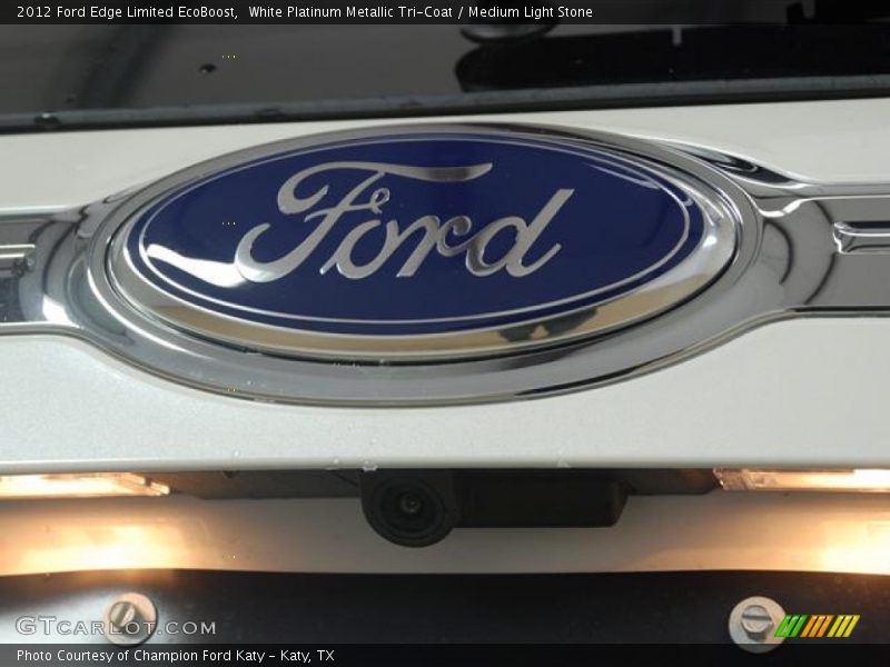 White Platinum Metallic Tri-Coat / Medium Light Stone 2012 Ford Edge Limited EcoBoost