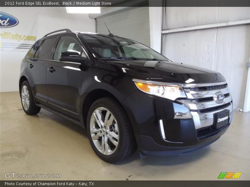 Black / Medium Light Stone 2012 Ford Edge SEL EcoBoost