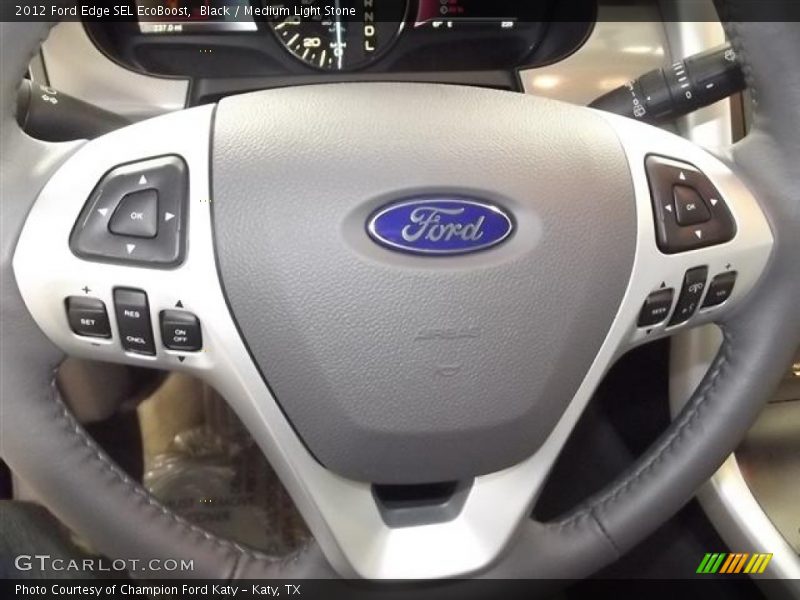 Black / Medium Light Stone 2012 Ford Edge SEL EcoBoost