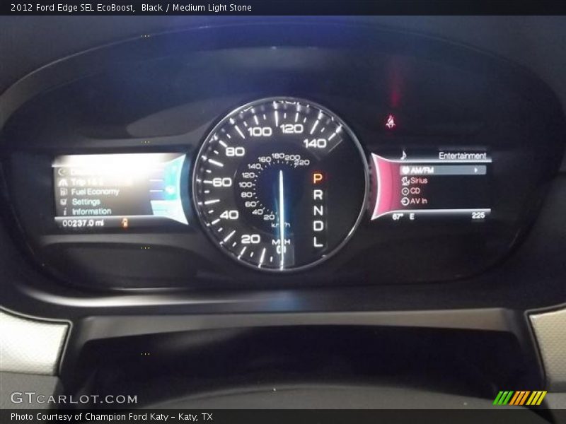 Black / Medium Light Stone 2012 Ford Edge SEL EcoBoost
