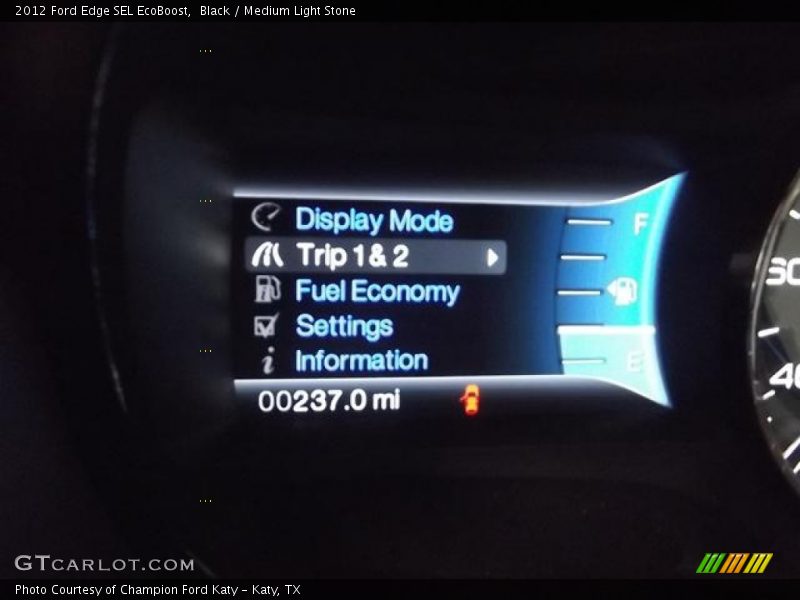 Black / Medium Light Stone 2012 Ford Edge SEL EcoBoost