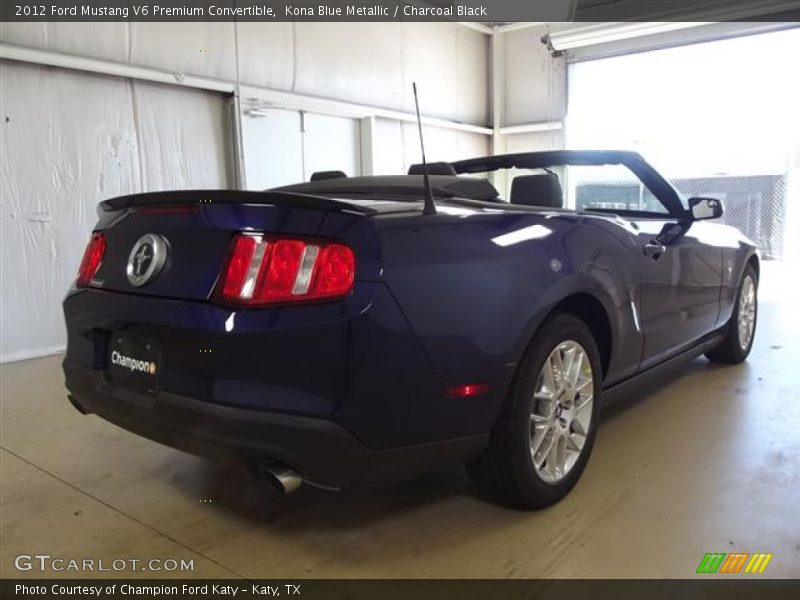 Kona Blue Metallic / Charcoal Black 2012 Ford Mustang V6 Premium Convertible