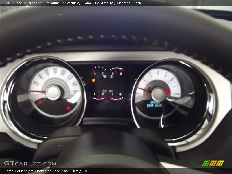 Kona Blue Metallic / Charcoal Black 2012 Ford Mustang V6 Premium Convertible