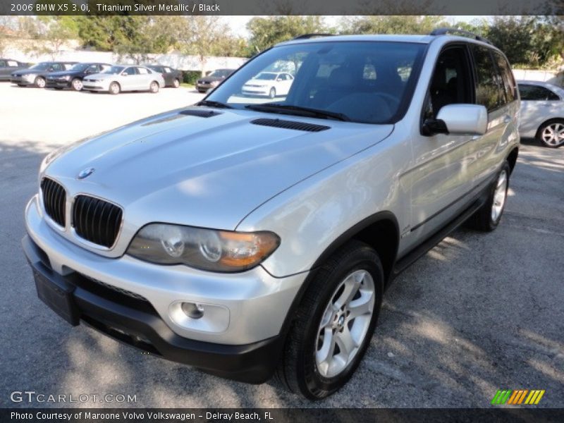 Titanium Silver Metallic / Black 2006 BMW X5 3.0i