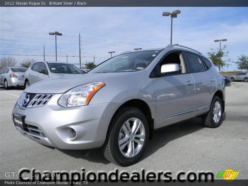 Brilliant Silver / Black 2012 Nissan Rogue SV
