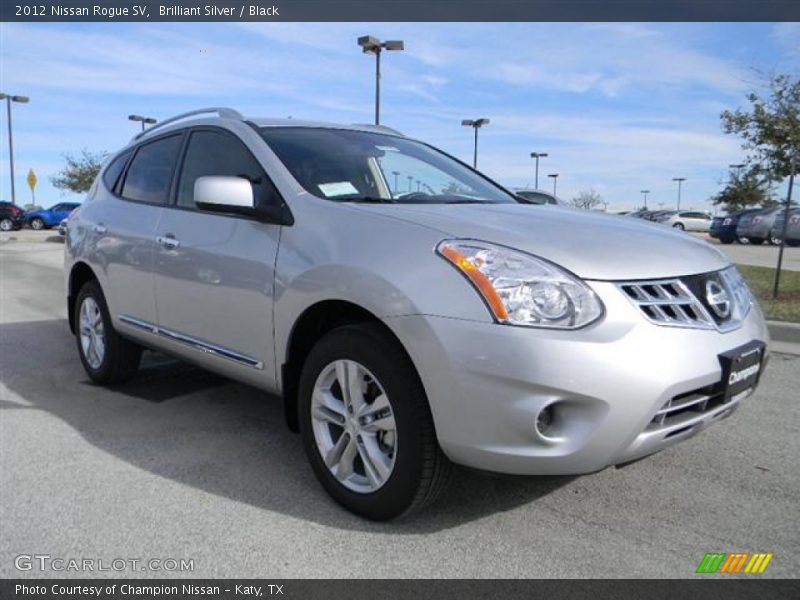 Brilliant Silver / Black 2012 Nissan Rogue SV