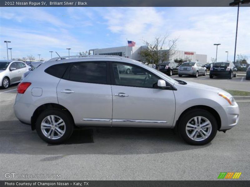 Brilliant Silver / Black 2012 Nissan Rogue SV