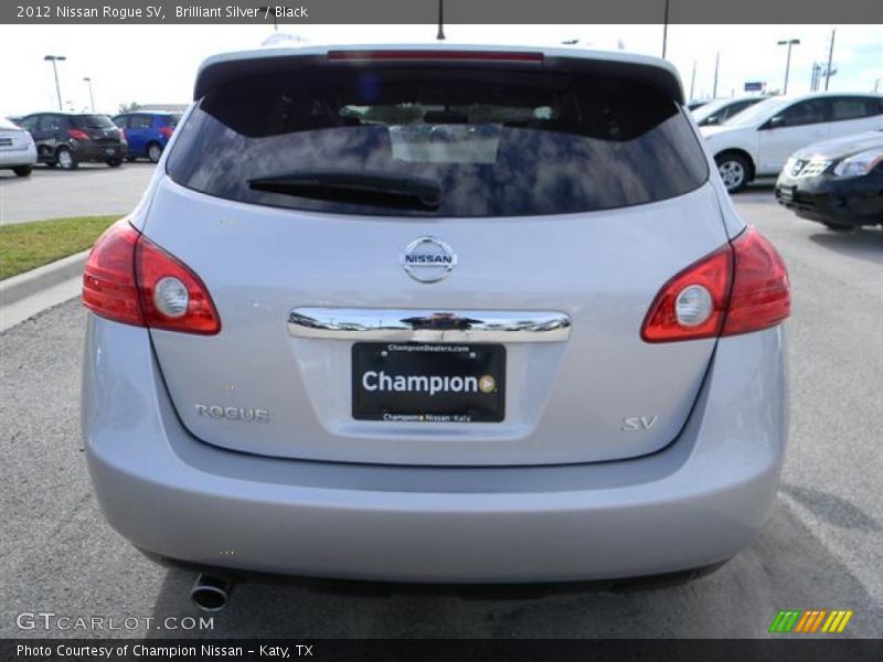 Brilliant Silver / Black 2012 Nissan Rogue SV