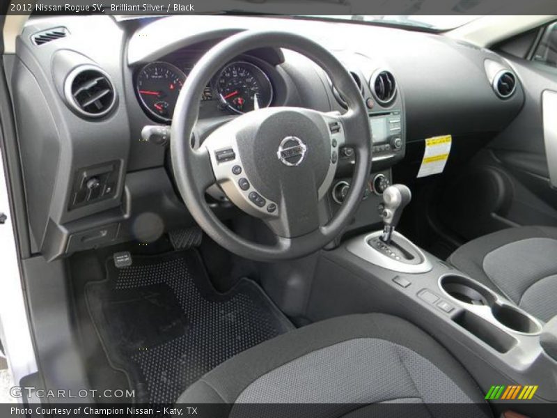 Brilliant Silver / Black 2012 Nissan Rogue SV