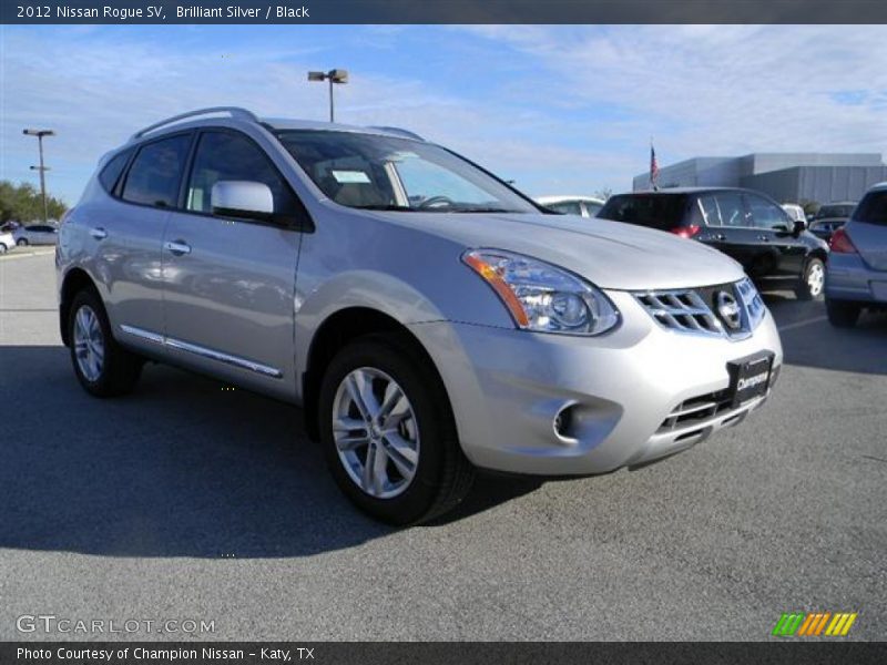 Brilliant Silver / Black 2012 Nissan Rogue SV