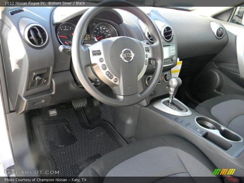 Brilliant Silver / Black 2012 Nissan Rogue SV