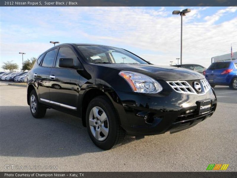 Super Black / Black 2012 Nissan Rogue S