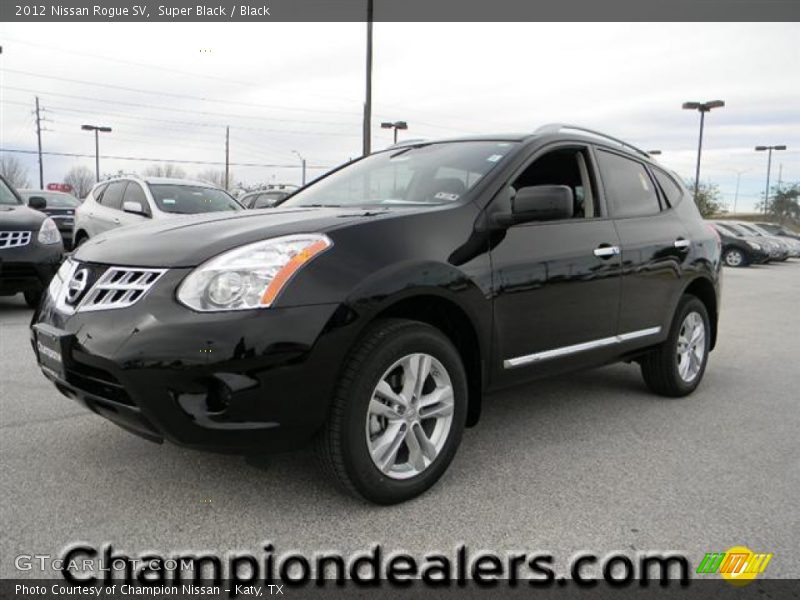 Super Black / Black 2012 Nissan Rogue SV