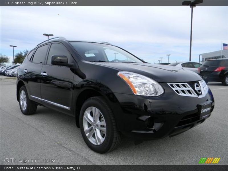 Super Black / Black 2012 Nissan Rogue SV