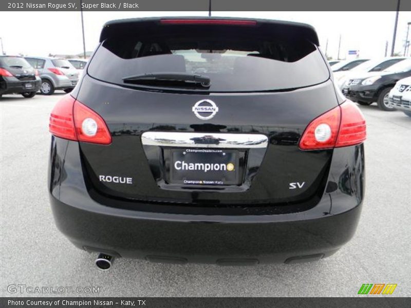 Super Black / Black 2012 Nissan Rogue SV