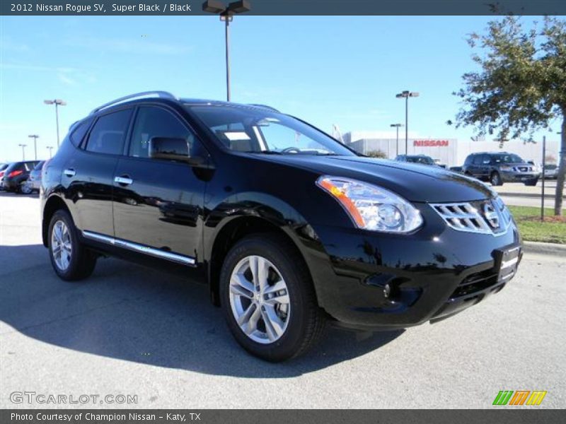 Super Black / Black 2012 Nissan Rogue SV