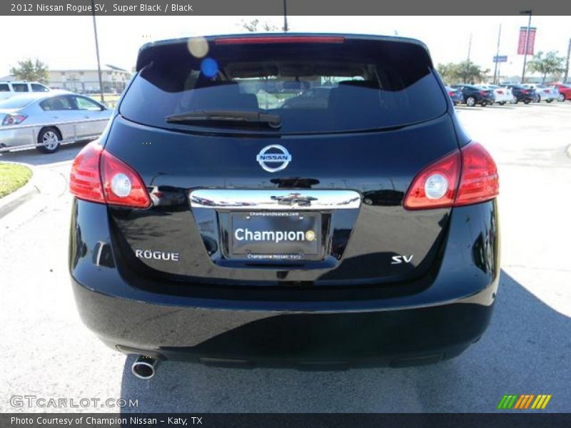 Super Black / Black 2012 Nissan Rogue SV