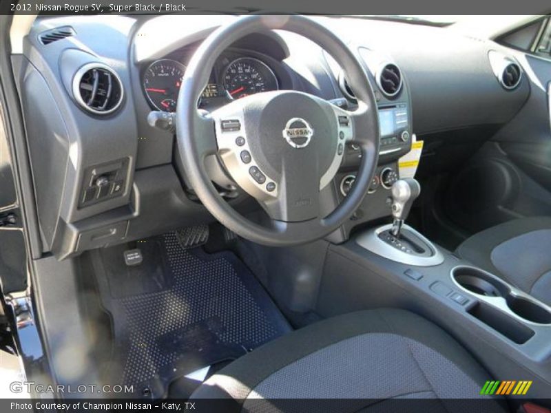Super Black / Black 2012 Nissan Rogue SV