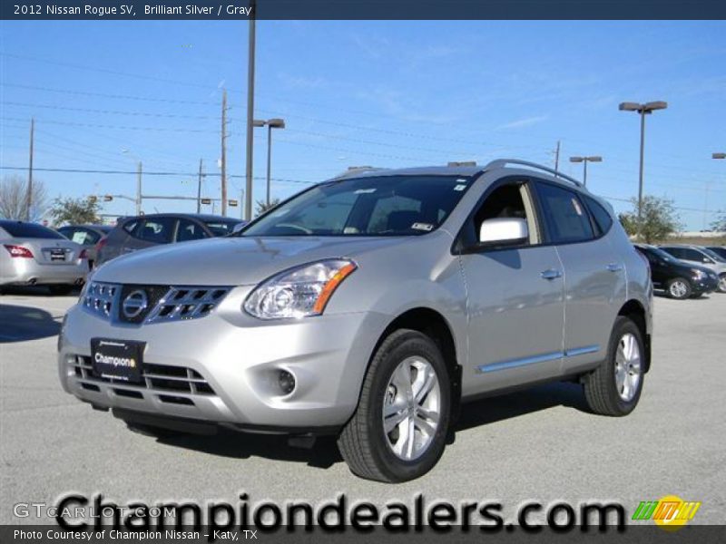 Brilliant Silver / Gray 2012 Nissan Rogue SV