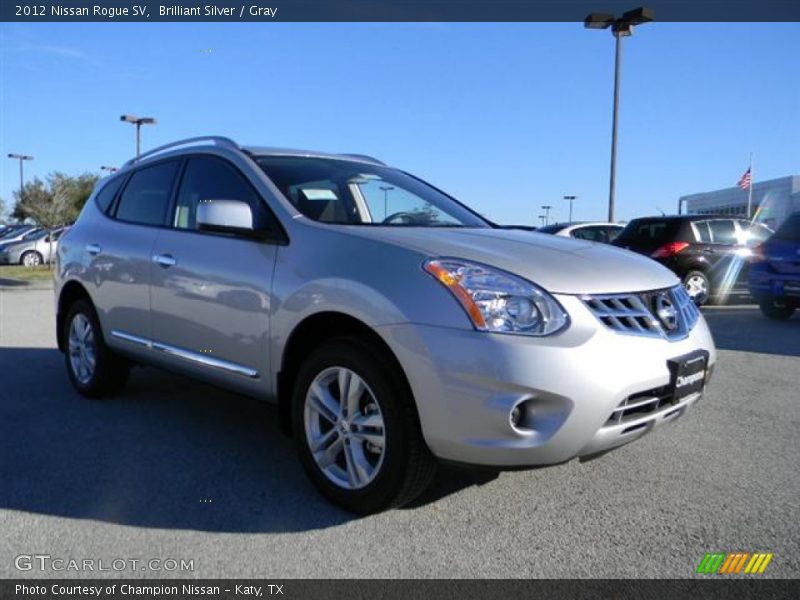 Brilliant Silver / Gray 2012 Nissan Rogue SV