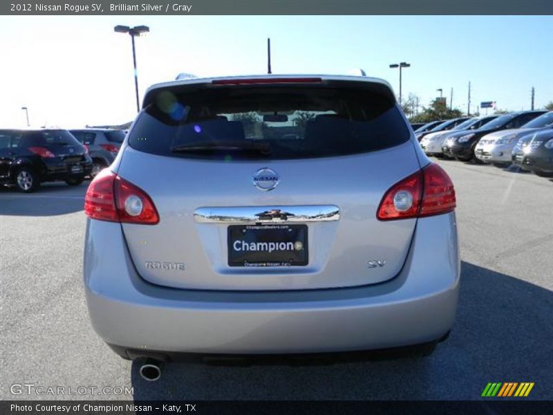 Brilliant Silver / Gray 2012 Nissan Rogue SV