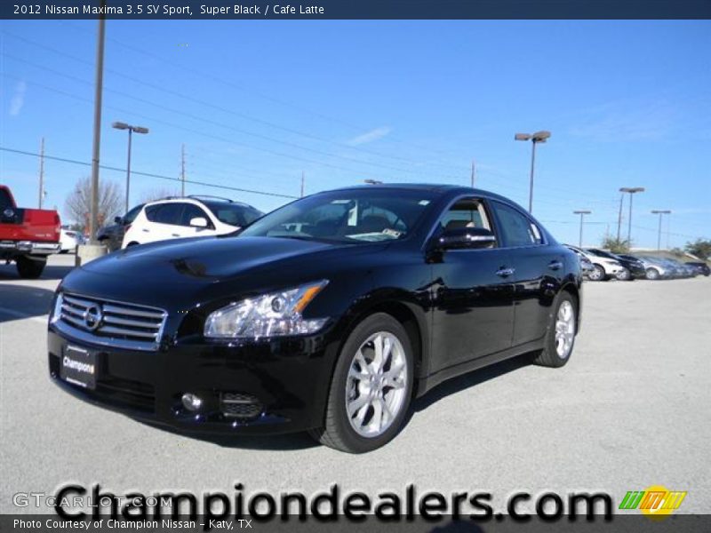 Super Black / Cafe Latte 2012 Nissan Maxima 3.5 SV Sport