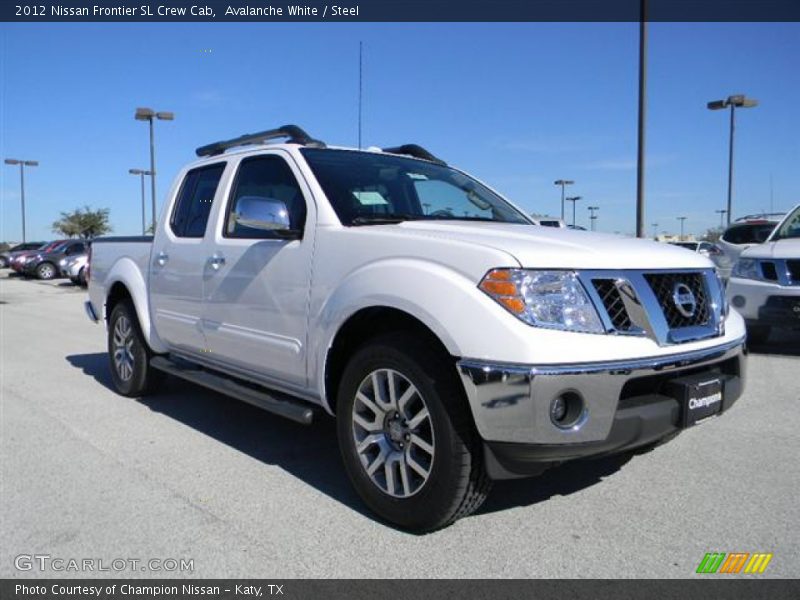 Avalanche White / Steel 2012 Nissan Frontier SL Crew Cab