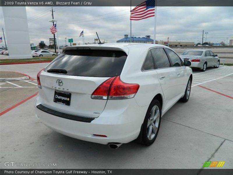 Blizzard Pearl / Gray 2009 Toyota Venza V6 AWD